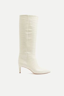 60 Crocodile-Effect Leather Knee-High Boots from Paris Texas