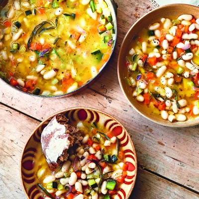 Lemon-Infused Cannellini Beans With Veggies