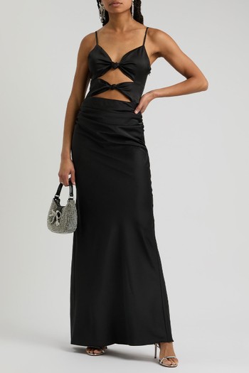 Mari Lou Cut-Out Satin Maxi Dress from Bec & Bridge