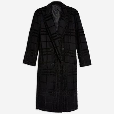 Brushed Check Coat from Topshop