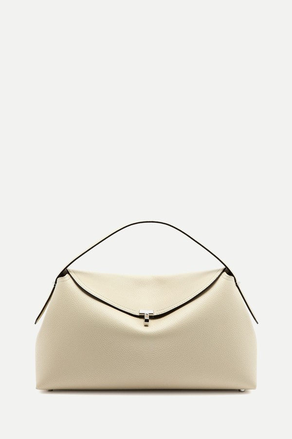 T-Lock Leather Top Handle Bag from TOTÊME