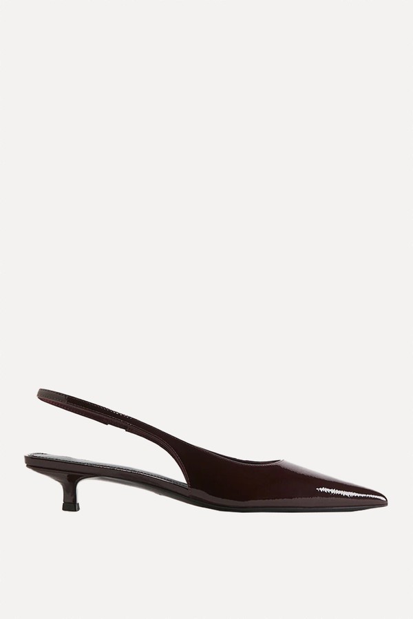 x from Kitten-Heeled Pointed Slingbacks, £22.99 | H&M