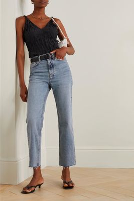 Classic Cut High-Rise Straight-Leg Organic Jeans from TOTEME + NET SUSTAIN 