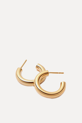 Mini Bold Hoop Earrings 18ct Gold Plate from Daisy London
