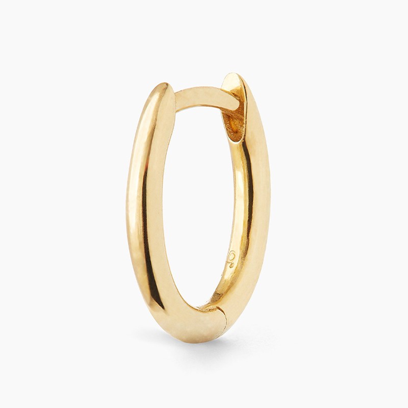 Mini Gold Oval Hoop from Otiumberg