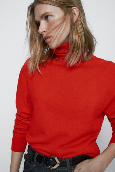 Wool & Cashmere High Neck Sweater from Massimo Dutti