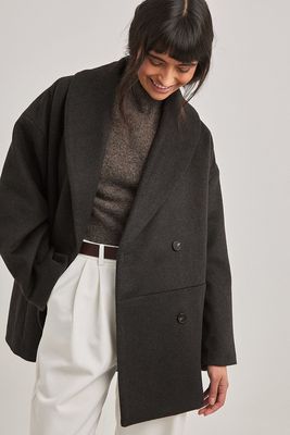 Wool Blend Short Coat