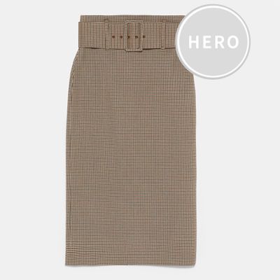 Check Pencil Skirt from Zara