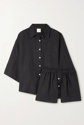 The 03 Washed-Linen Shirt & Shorts Set from Deiji Studios
