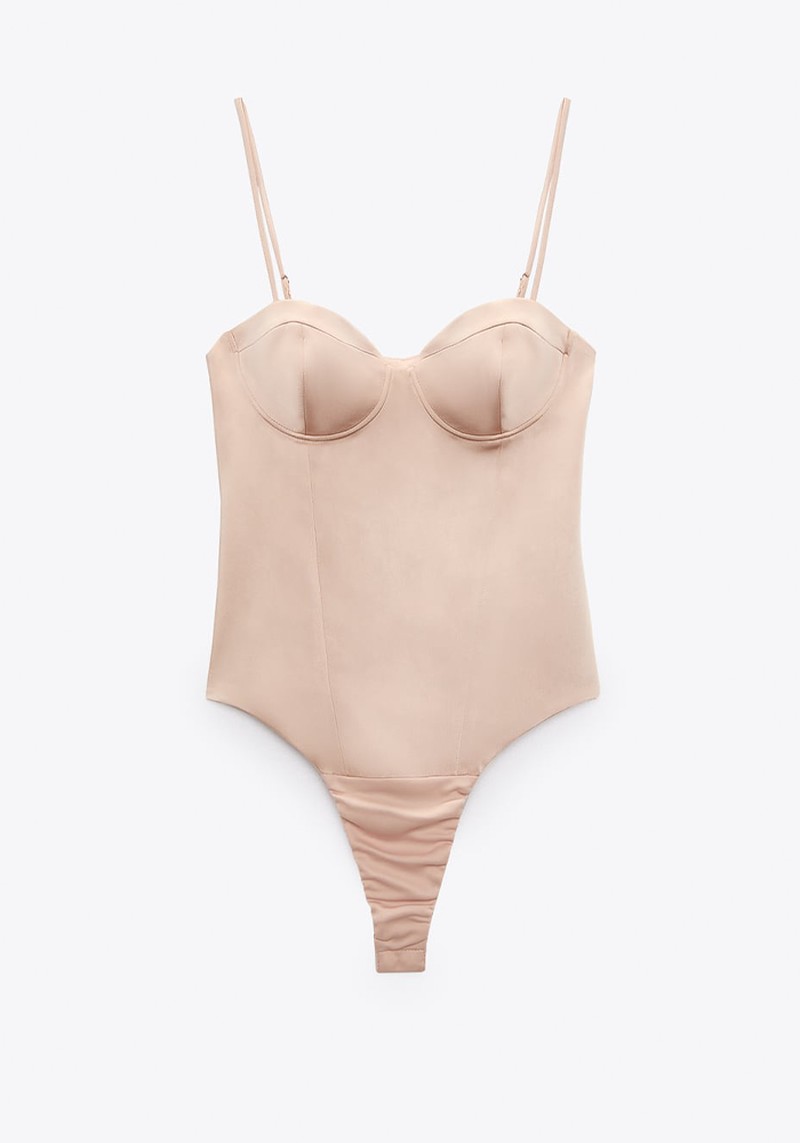 Satin Corsetry Inspired Bodysuit from Zara