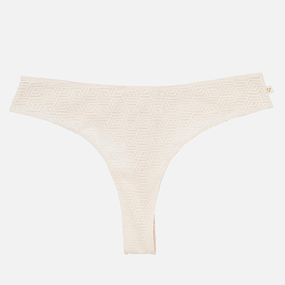 The Barely There Thong In Sheer Deco Powder Pink