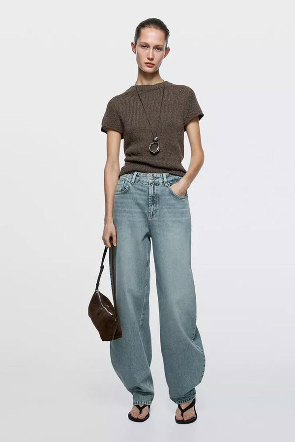 High-Waist Barrel Fit Jeans 