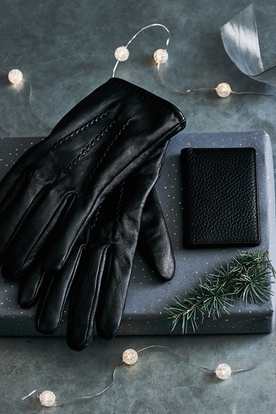 Men’s Leather Touchscreen Gloves