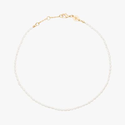 White Wave Pearl Anklet from Anni Lu
