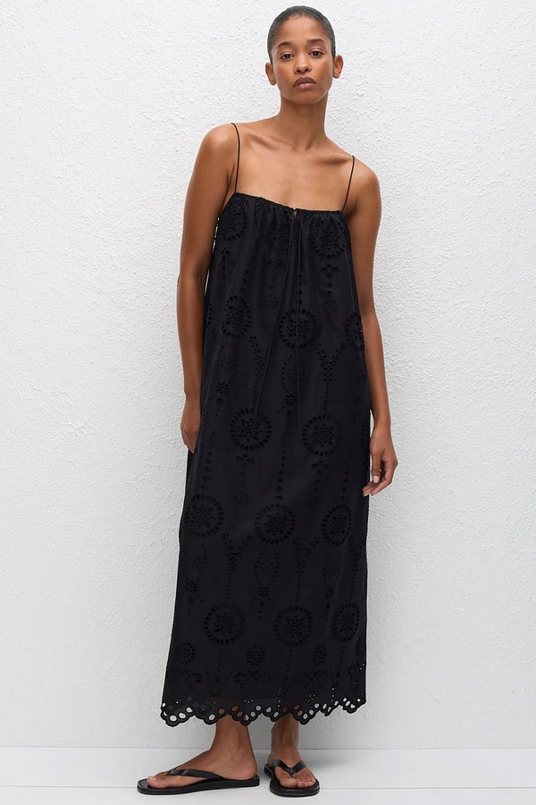 Broderie Cami Midi Dress from Matteau