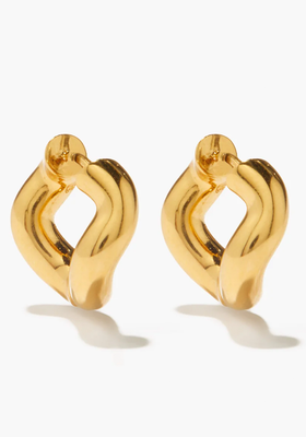 Wave 18kt Gold-Plated Hoop Earrings from Charlotte Chesnais