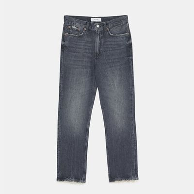 ZW Premium High Waist Cigarette Jeans from Zara