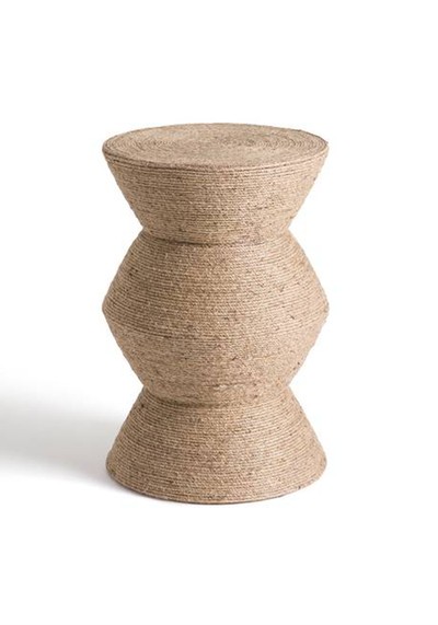 Sablas Sculptural Jute Mango Side Table from AM.PM