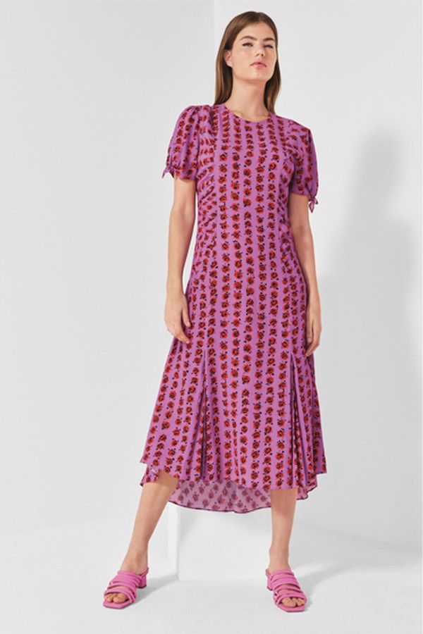 Mix/Caroline Issa Rose Print Tea Dress