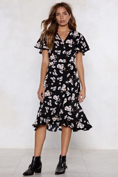 Wrap Into Your Senses Floral Dress