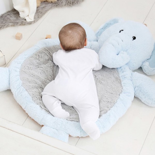 Personalised Elephant Playmat - Blue