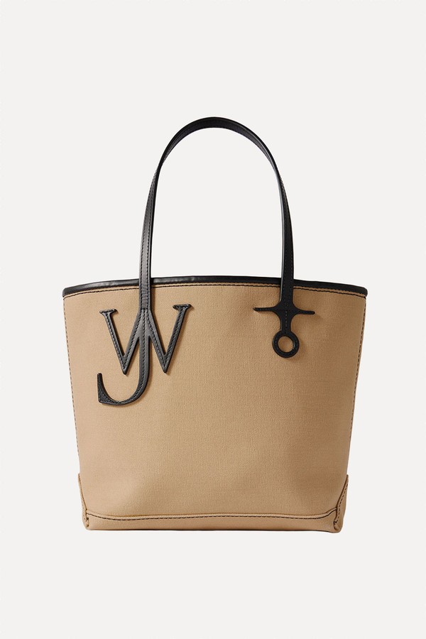 Anchor Small Leather-Trimmed Canvas Tote from JW Anderson