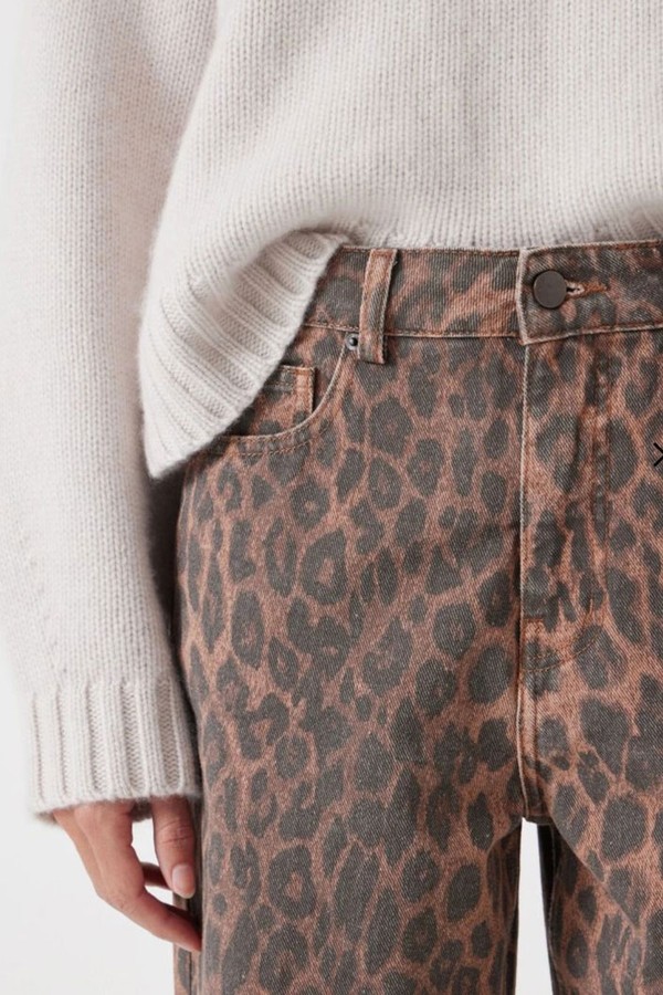 Slouchy Fit Leopard Print Jeans from HUSH