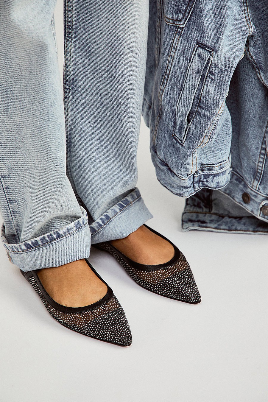 Sheer Glitter Jules Flats from Free People