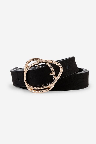 Overlay Hammered Buckle Belt