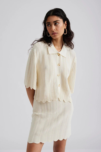 Marina Scallop Knit Shirt from Malina