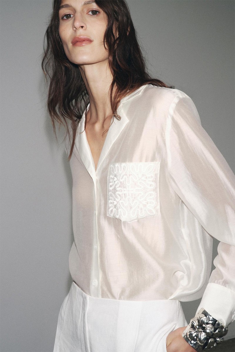 Embroidered Pocket Shirt