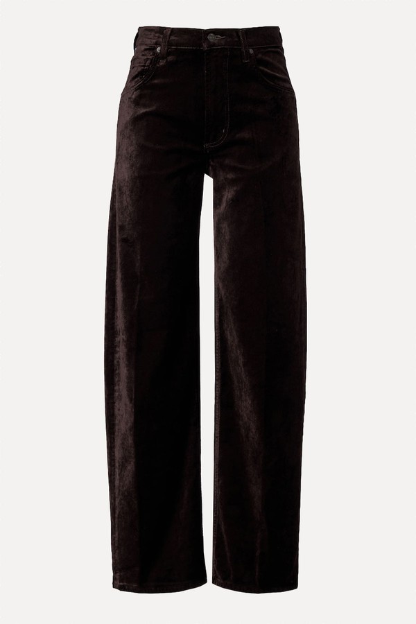 Ayla Cotton-Blend Velvet Straight Pants from Citizens of Humanity