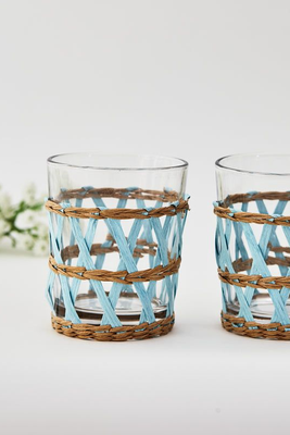 Wicker Water Glasses from Maison Margaux