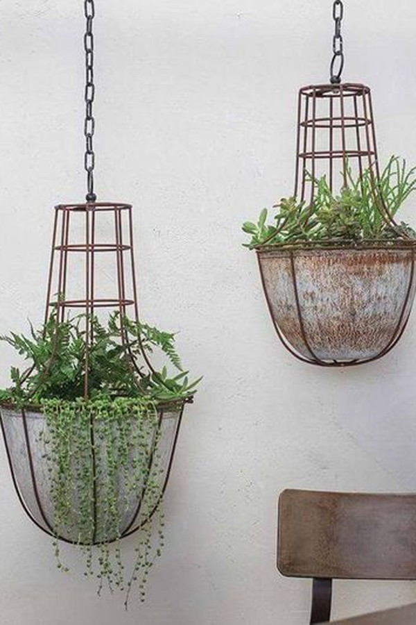 Abari Caged Hanging Planter from Nkuku