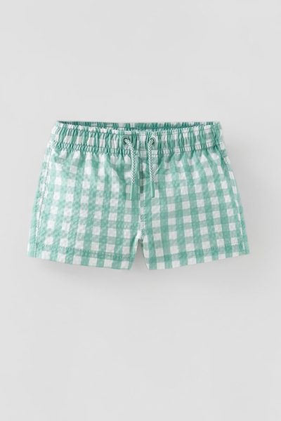 Gingham Swim Shorts from Zara