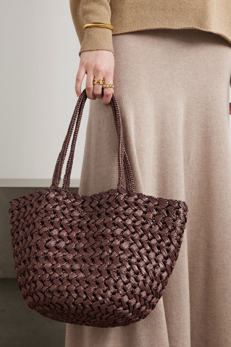 Estelle Woven Raffia Tote from The Row