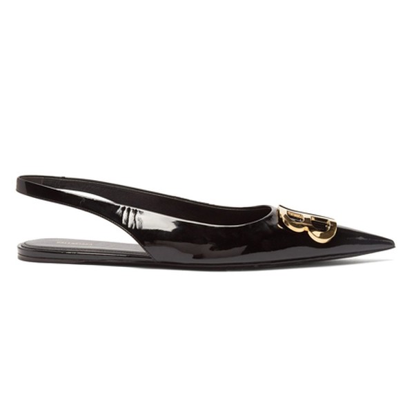 Patent Leather Sling Back Flats from Balenciaga