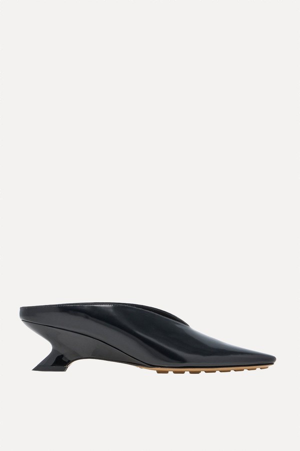 Bounty Patent Vinyl Mule Pumps  from Bottega Veneta