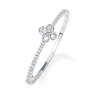 Be Boodles White Gold Diamond Bangle