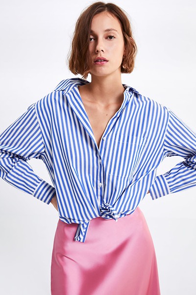 Striped Poplin Shirt