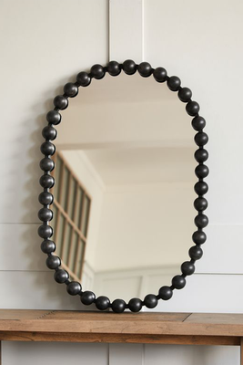 Oval Black Bobble Mirror from Rose & Grey