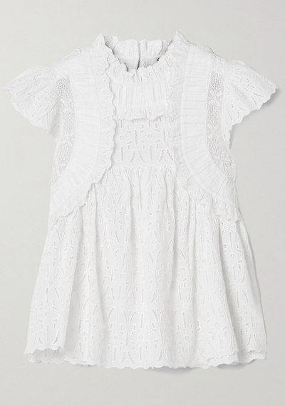 Ingrid Ruffled Broderie Anglaise Blouse from Sea