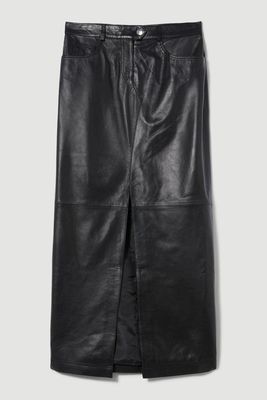 Leather 5 Pocket Maxi Skirt from Karen Millen