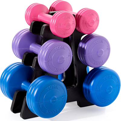 Vinyl Dumbbell Set With Stand from York Fitness