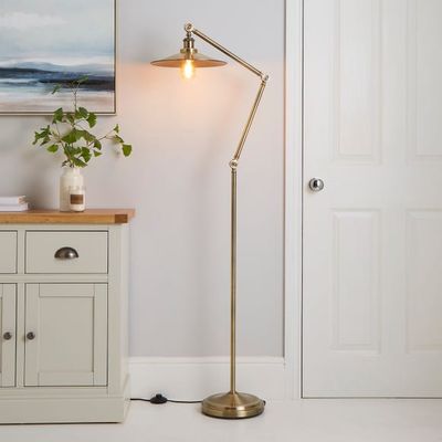 Churchgate Langton Antique Brass Floor Lamp