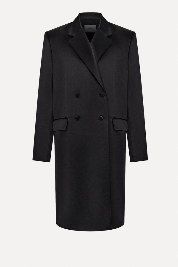 Domenique Elongated Silk Blazer