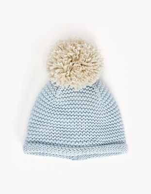 Blue Knitted Pom Hat from Next