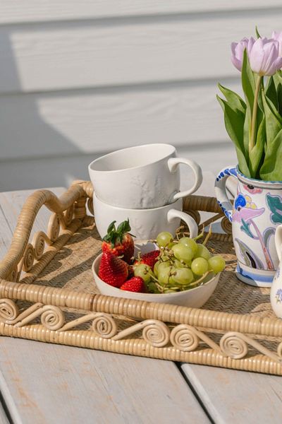 Ivy Rattan Tray from Hastshilp