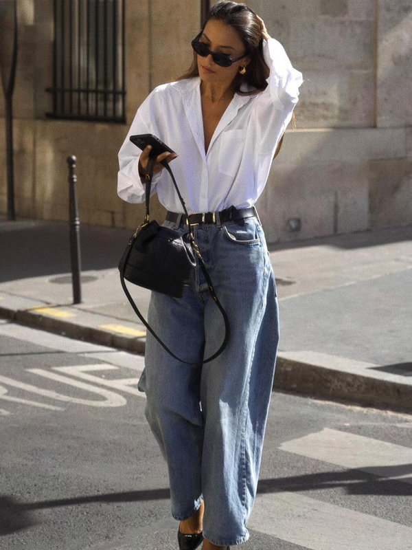 A Look We Love: White Shirt & Blue Jeans