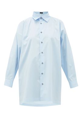 Longline Flared Cotton-Poplin Shirt from Eskandar